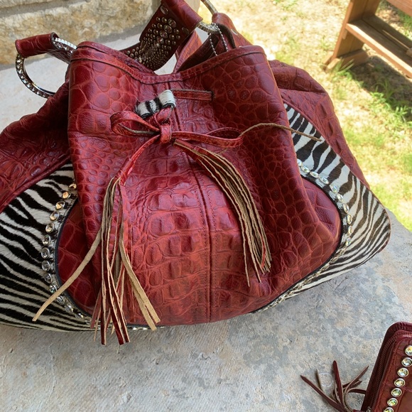 Ravianni Ladies Handbag & Matching Wallet & portfolio - all genuine leather - Picture 5 of 14